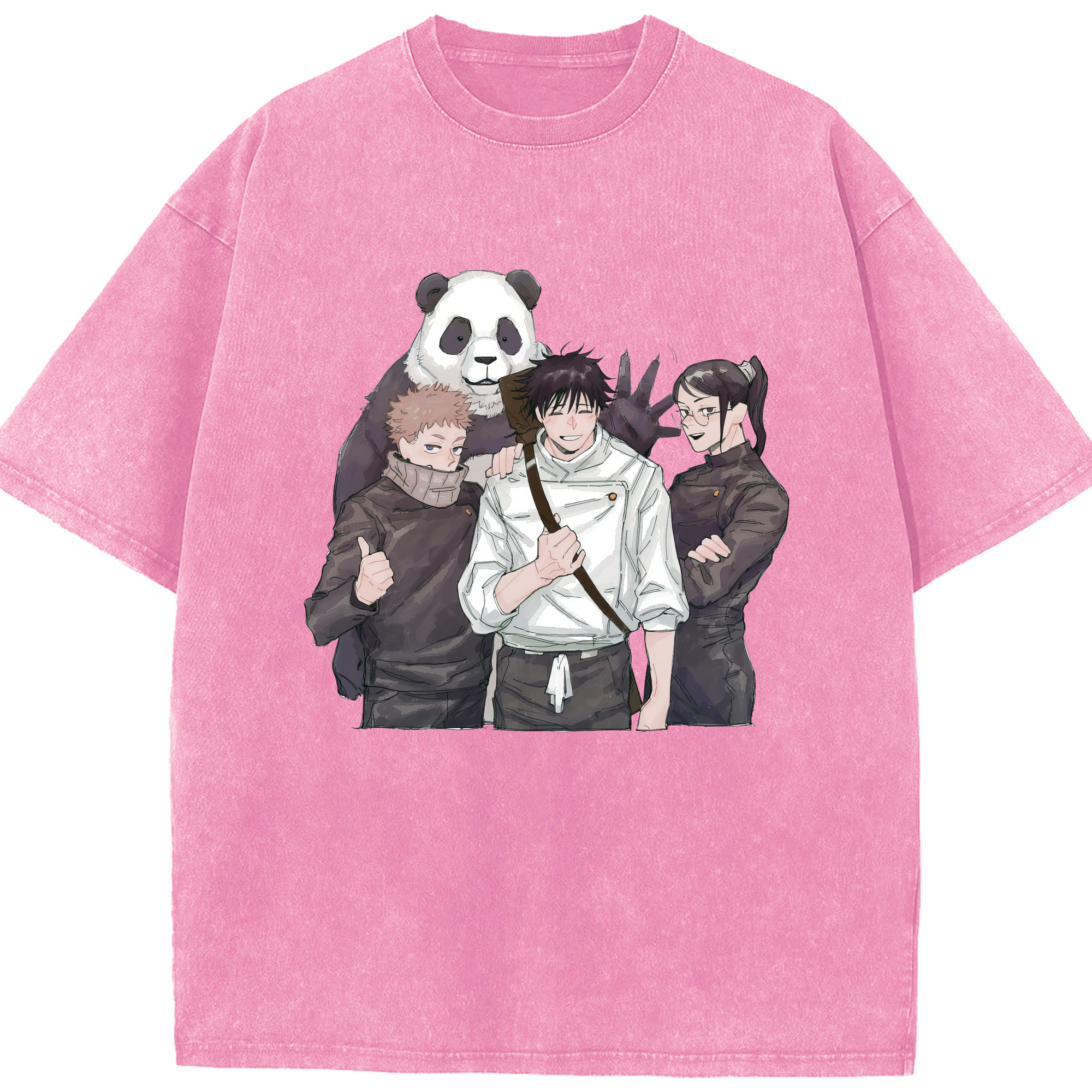（画像用） 呪術廻戦 Jujutsu Kaisen 綿100% ヴィンテージ風 半袖Tシャツ（フロントプリント）